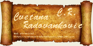 Cvetana Radovanković vizit kartica